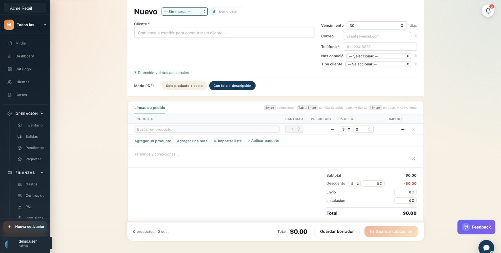 Custom quote builder design